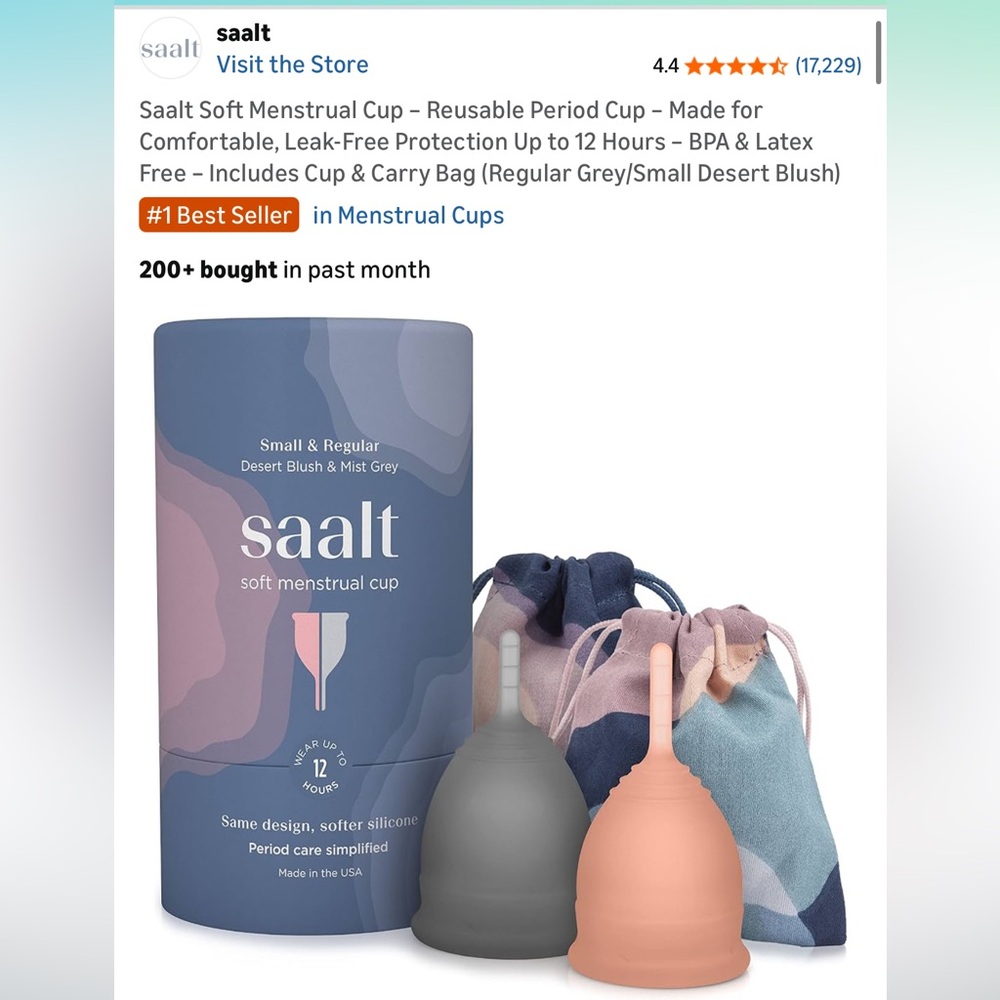 Saalt Soft Menstrual Cup Set - Multi-Color